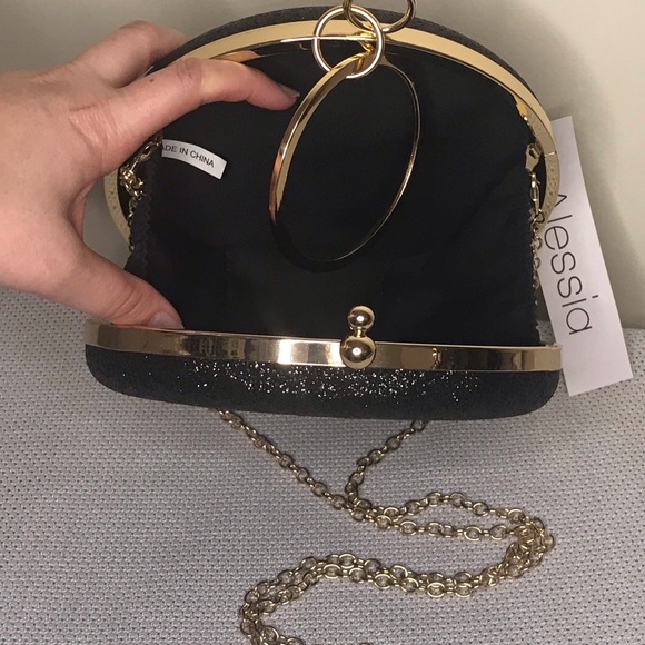 Sparkly clutch with shoulder strap - Picture 2 of 5